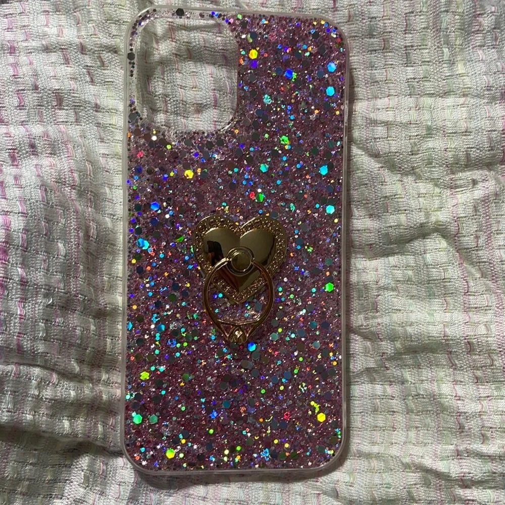 New beautiful pink sparkle phone case 12 pro max